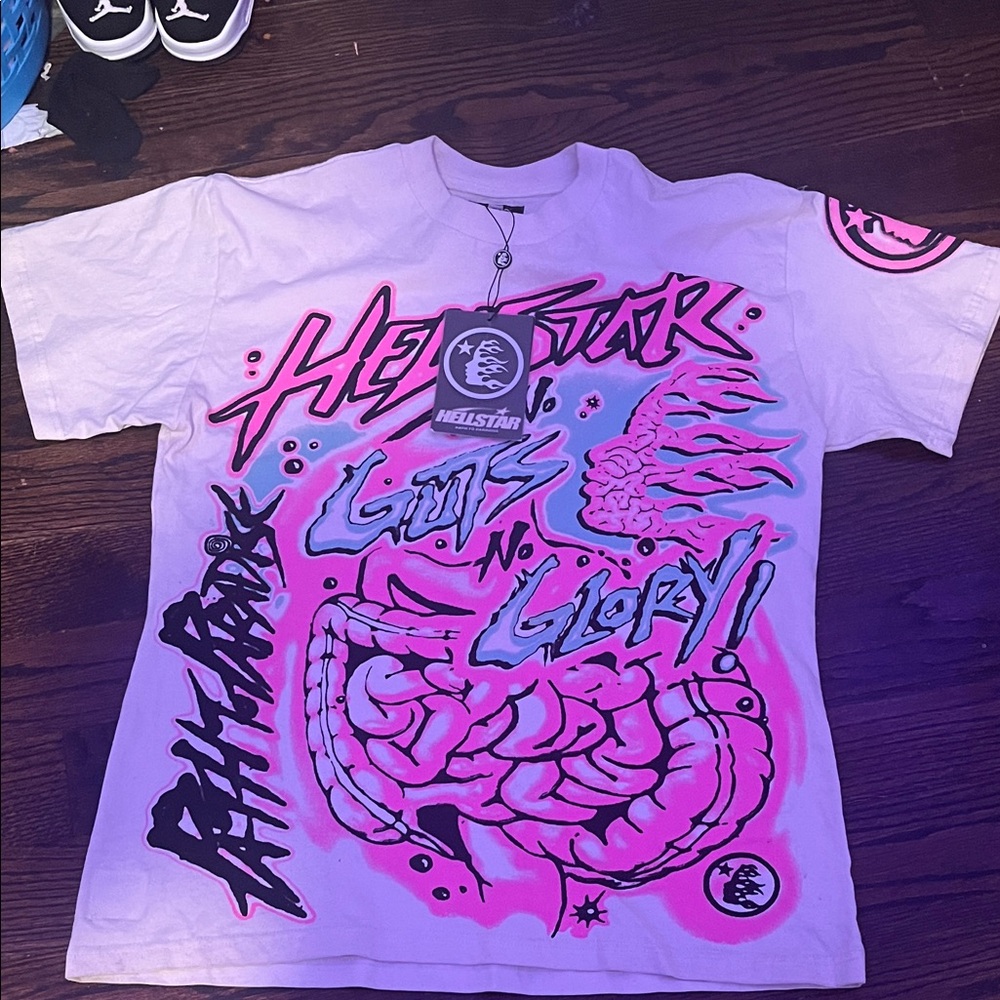 Men's Graphic Tee - Pink and White